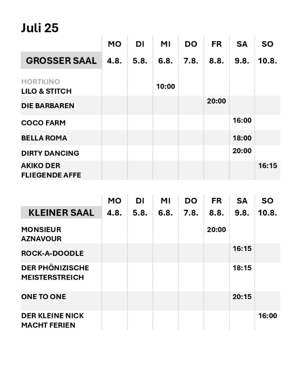 Downlaod aktuelles Wochenprogramm